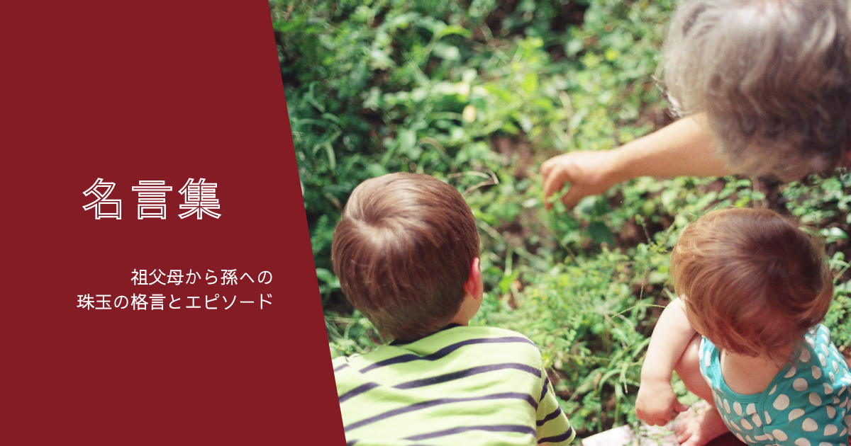 おじいちゃん おばあちゃんから孫への名言 格言 人と政治と名言と