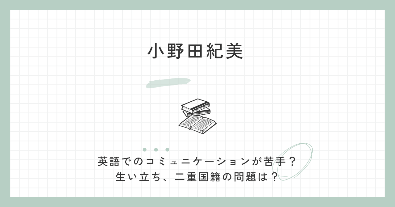 小野田紀美　英語力